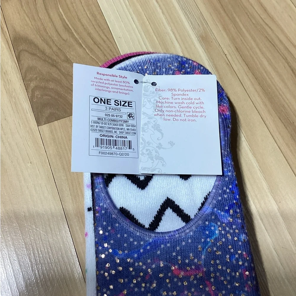 Xhilaration 3 Pairs Liner Socks - One Size